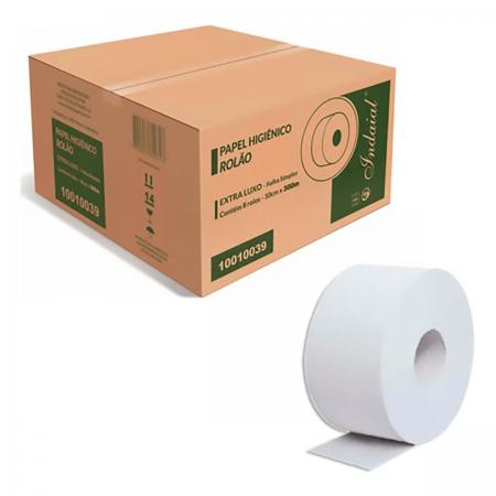 Papel Higiénico 10cm X 300m. Hoja Simple. Extra Lujo 17gr. Celulosa 100% Virgen